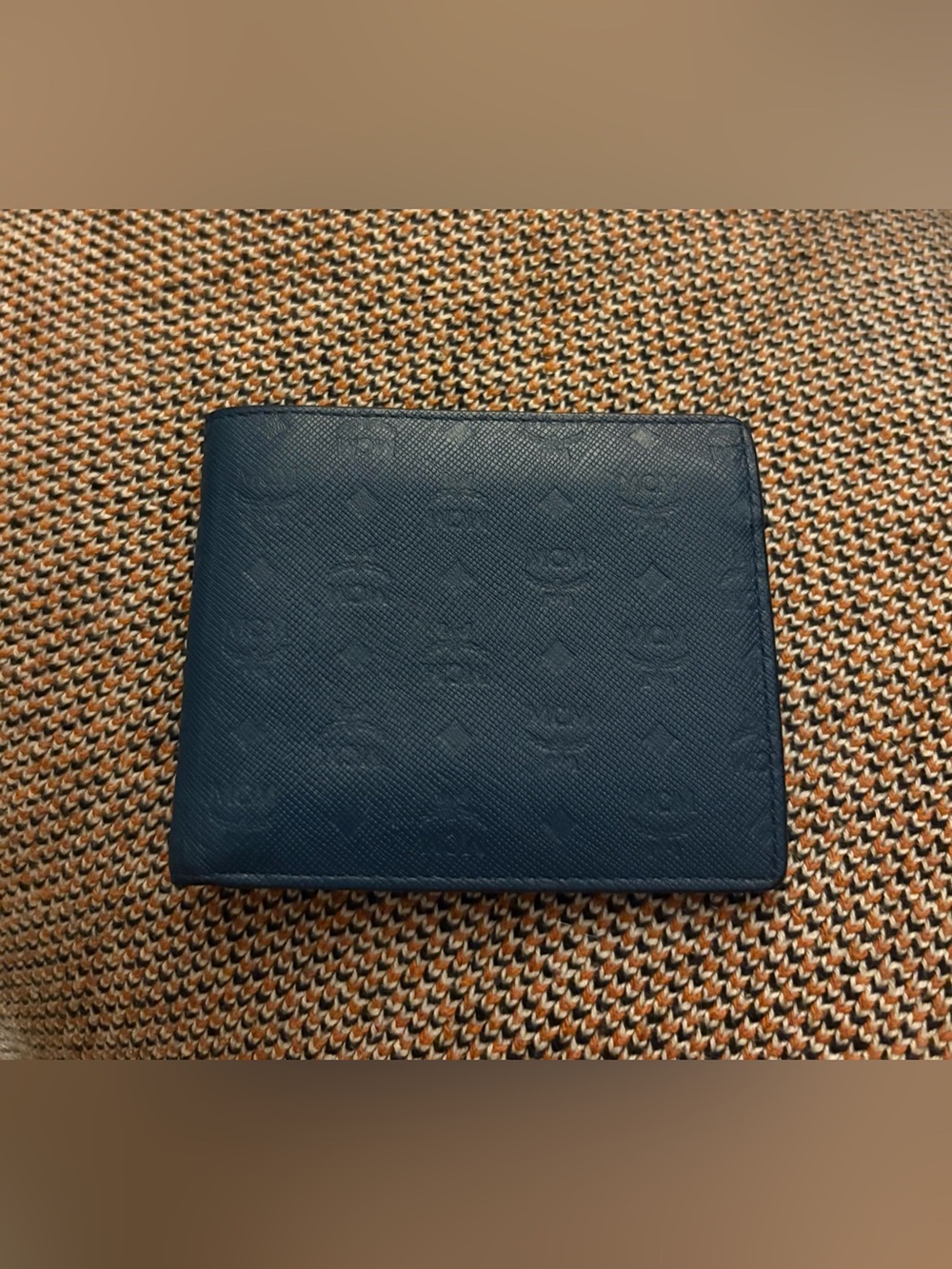 MCM Monogram Embossed Leather Trifold Wallet